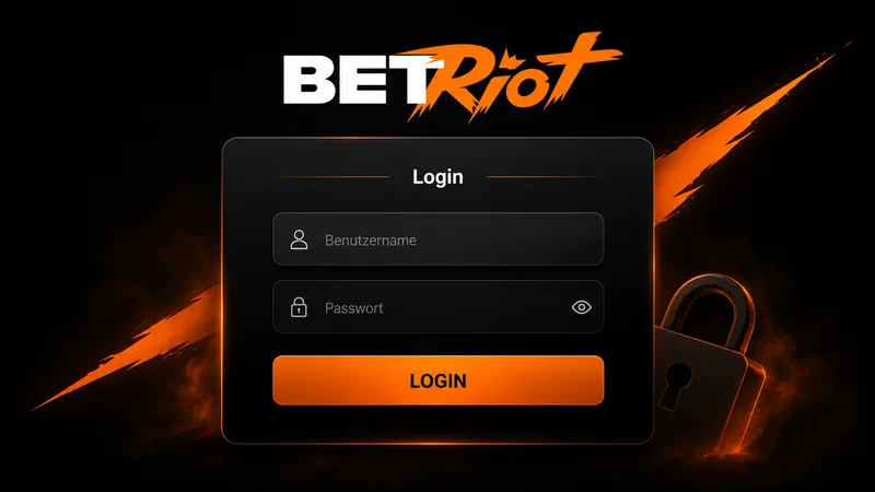 Espace joueur BetRiot — connexion sécurisée avant la demande de retrait après KYC